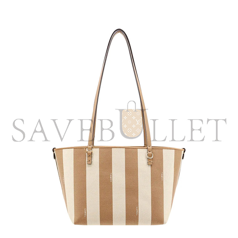 FENDI SMALL ROLL STRIPED TOTE BAG 8BH424AS86 (22*18*14cm)